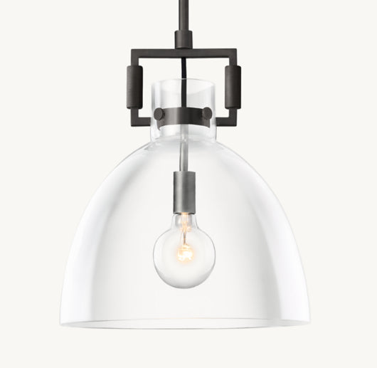 MACHINIST GLASS CLOCHE PENDANT