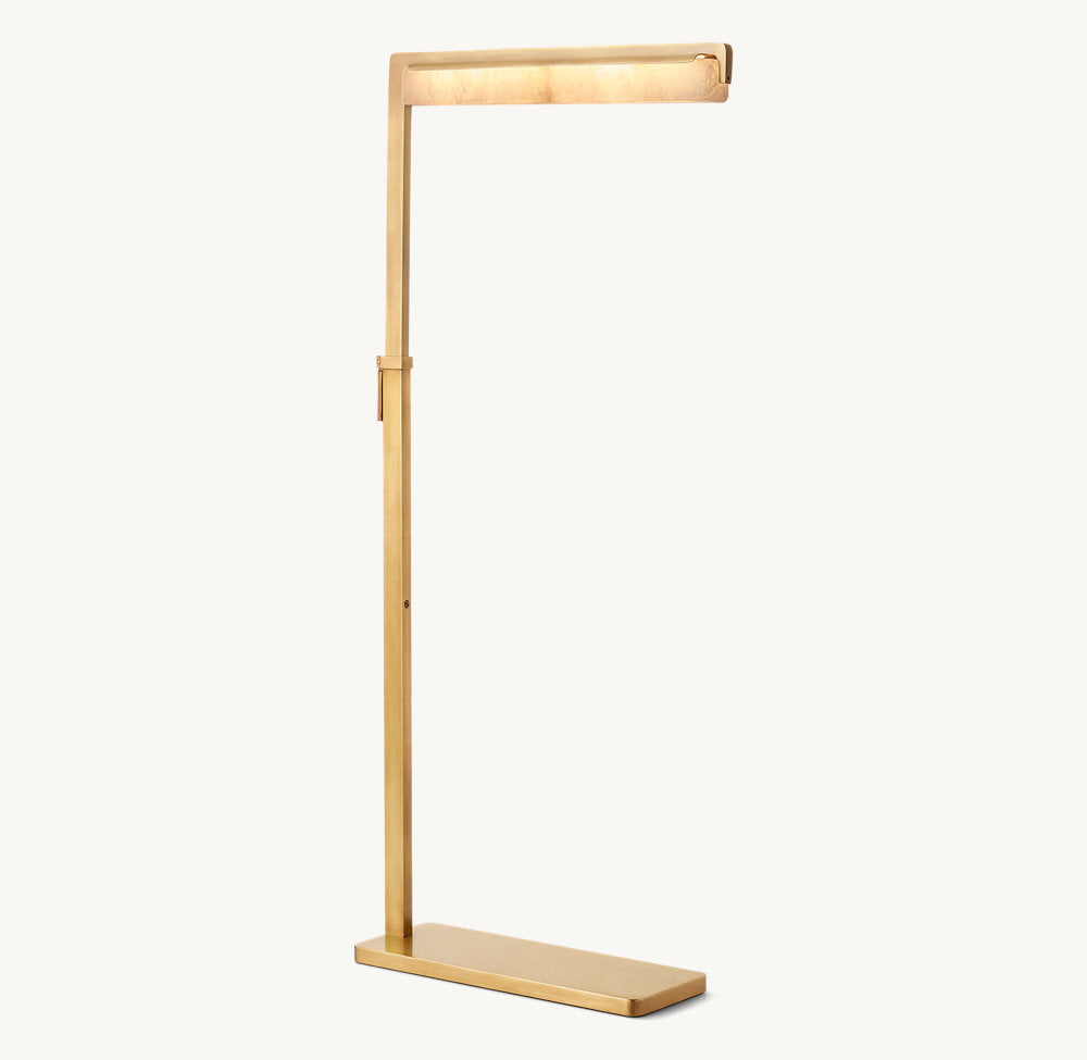 Audubon Alabaster Task Floor Lamp