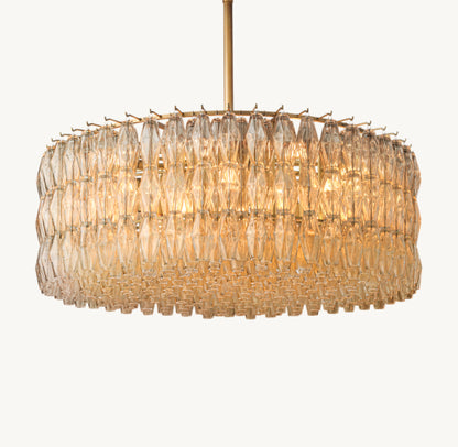 CHIARA CLEAR GLASS ROUND CHANDELIER 47"