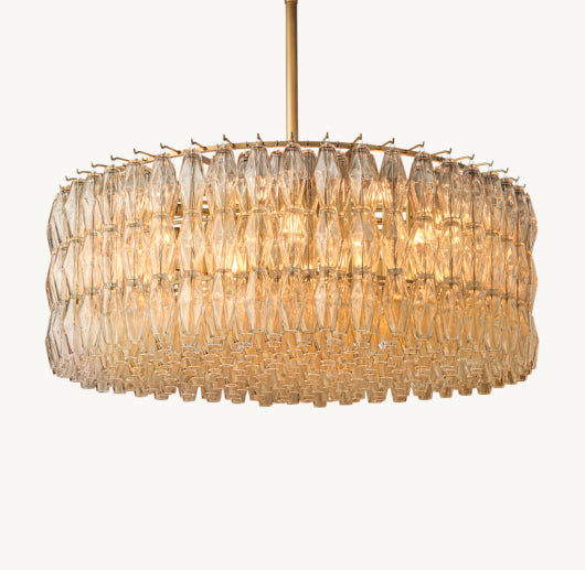 CHIARA CLEAR GLASS ROUND CHANDELIER 47"