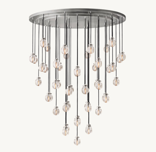 PEARL ROUND CHANDELIER 60"