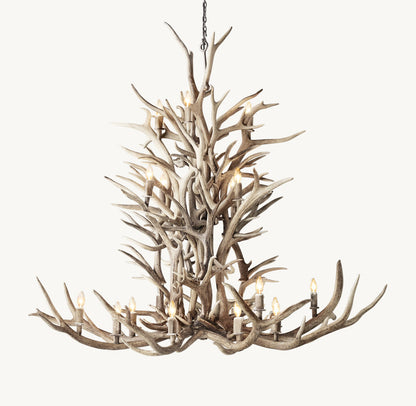NATURAL ANTLER CHANDELIER 66"