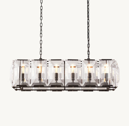 HARLOW CRYSTAL RECTANGULAR CHANDELIER 42"