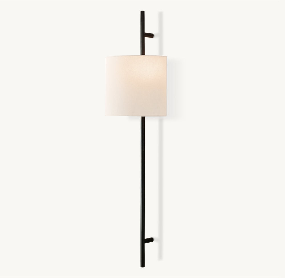 VELA OCTAGONAL BAR SCONCE - ROUND SHADE