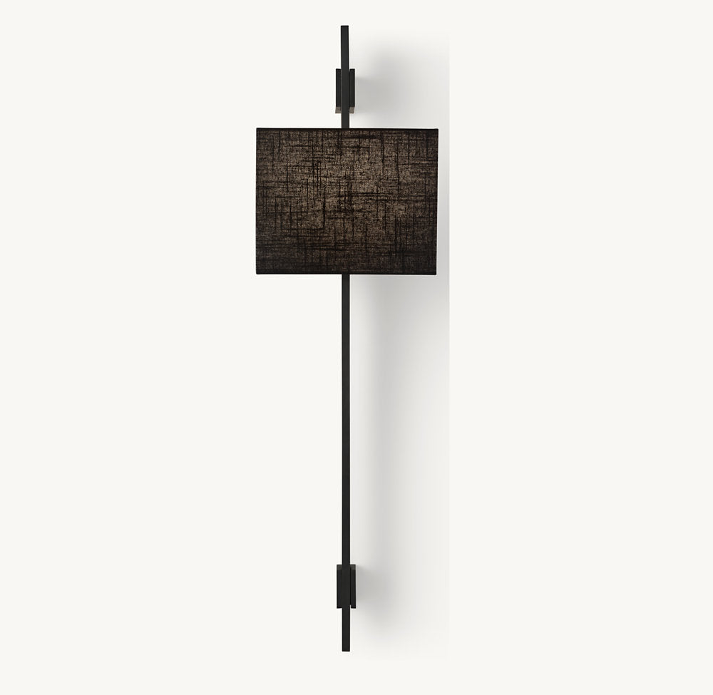 VELA RECTANGULAR BAR SCONCE - RECTANGULAR SHADE