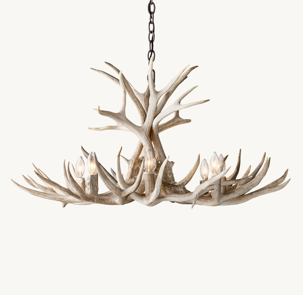 NATURAL ANTLER CHANDELIER 36"