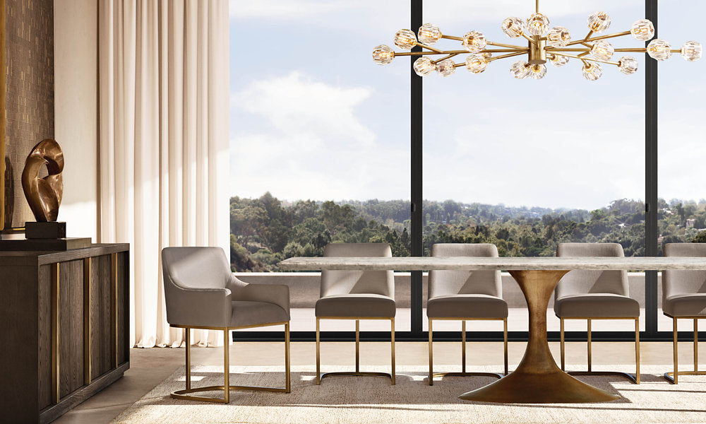 BOULE DE CRISTAL CLEAR GLASS OVAL CHANDELIER 72"