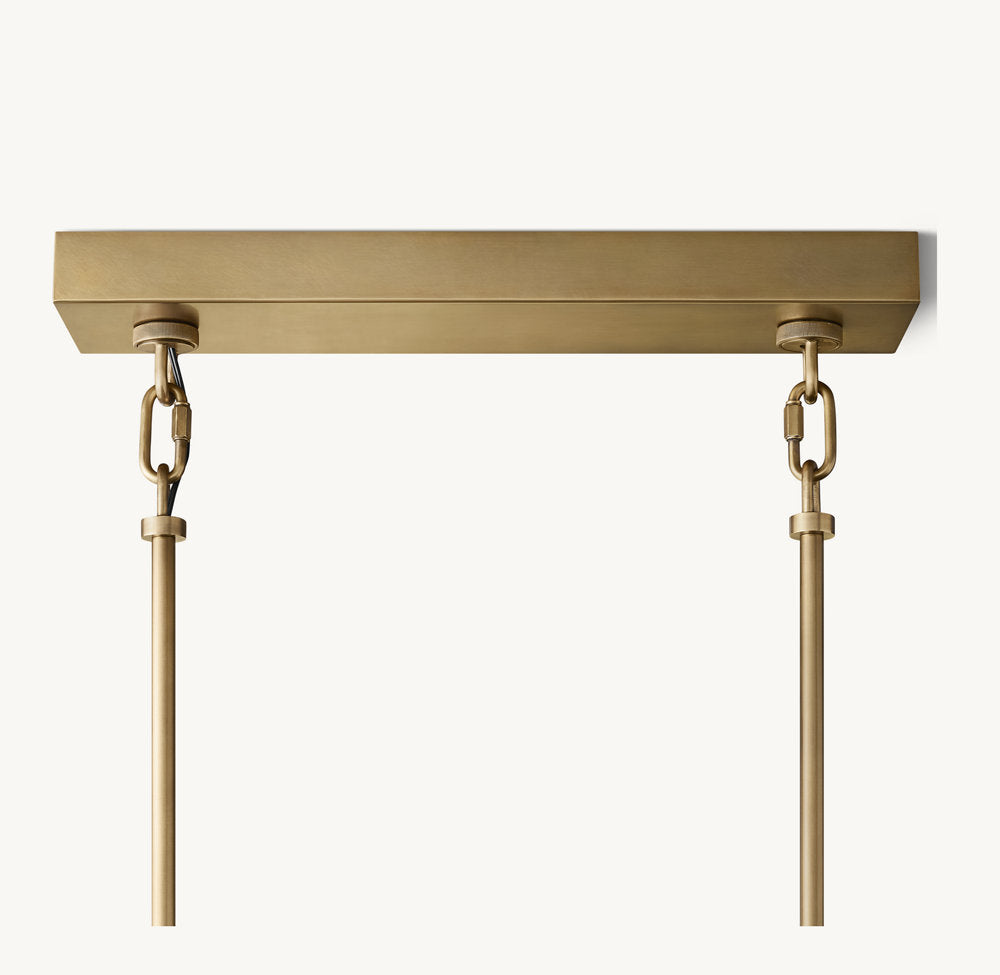 SIRENE SMOKE GLASS RECTANGULAR CHANDELIER 59"