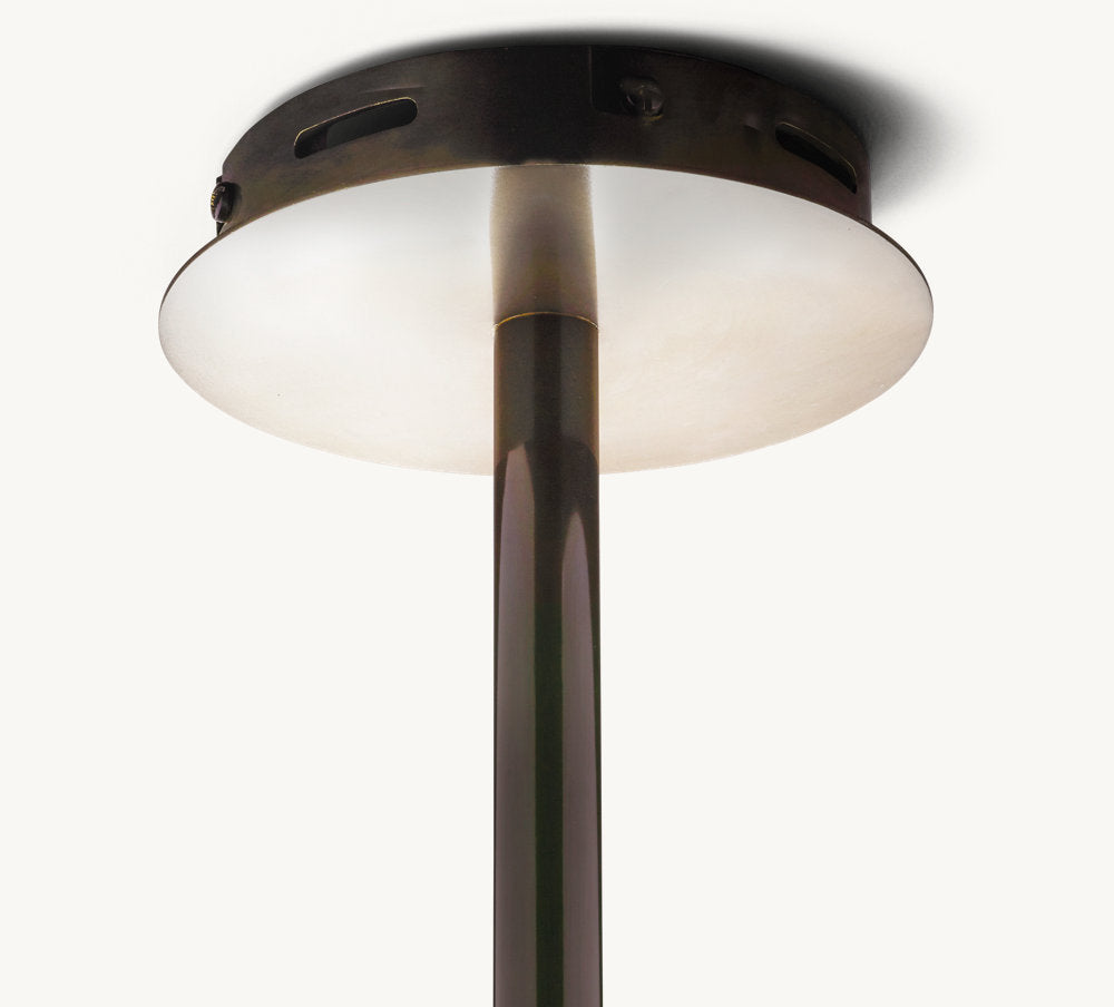 GLASS GLOBE MOBILE SIX-ARM CHANDELIER 55"