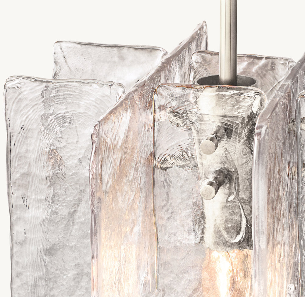 LATTICE CLEAR GLASS PENDANT