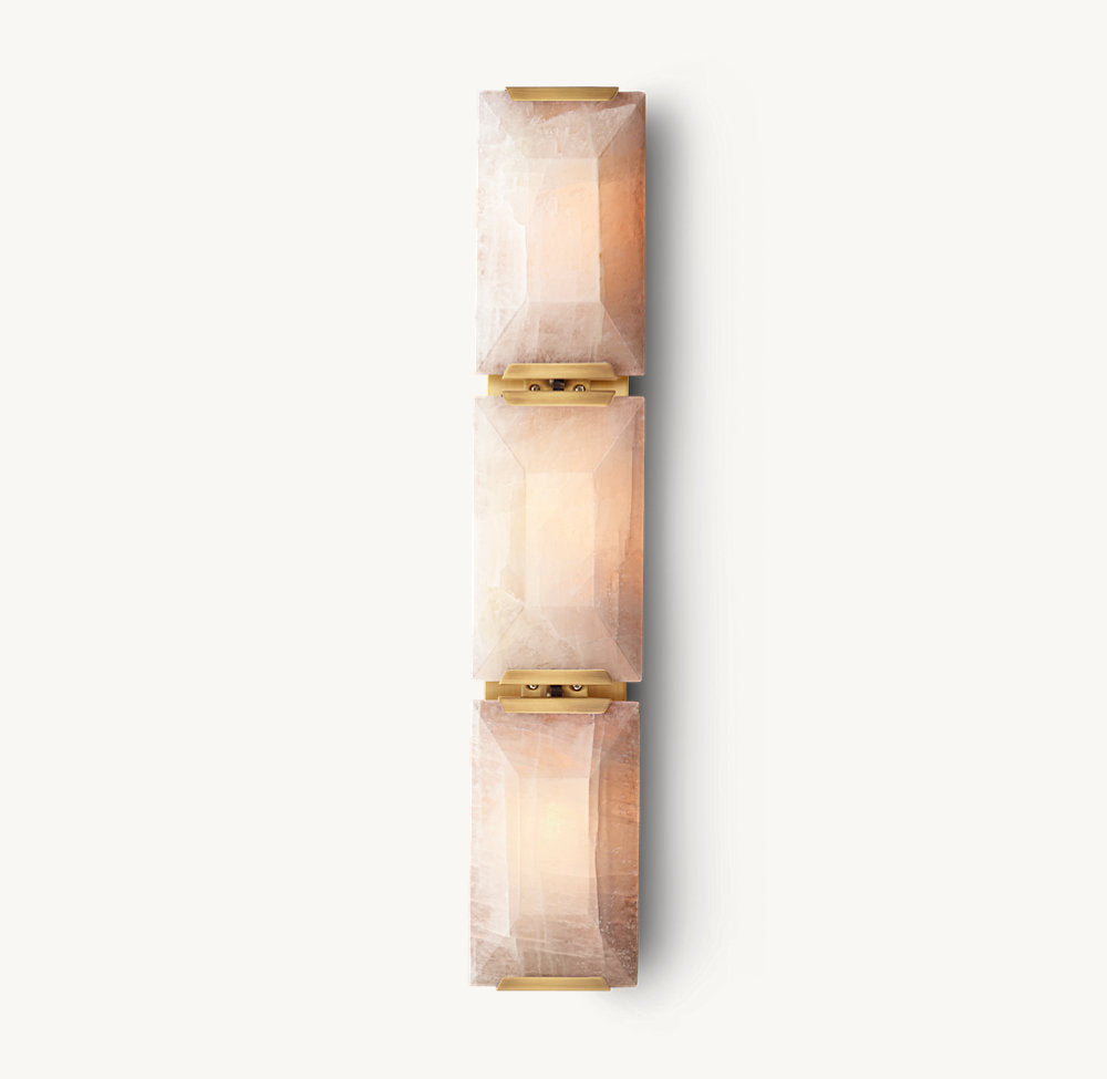 HARLOW CALCITE TRIPLE SCONCE