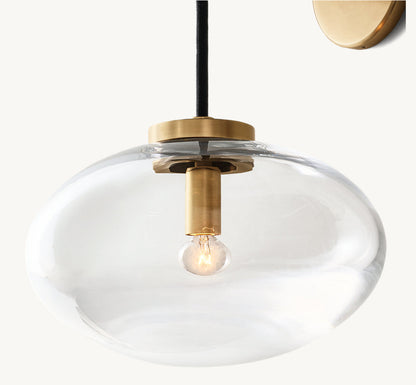 CABRETTE CLEAR GLASS SCONCE