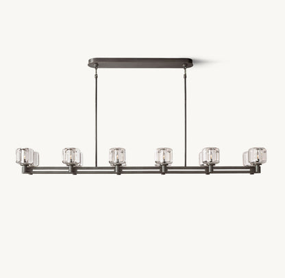 DEMARET DOUBLE LINEAR CHANDELIER 72"