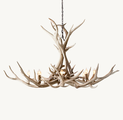 NATURAL ANTLER CHANDELIER 60"