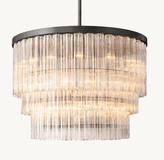 CIELO THREE-TIER ROUND CHANDELIER 48"