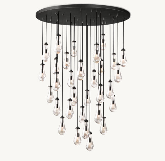 RAIN ROUND CHANDELIER 60"