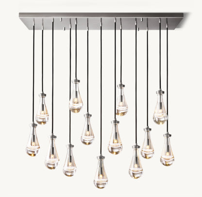 RAIN RECTANGULAR CHANDELIER 54"