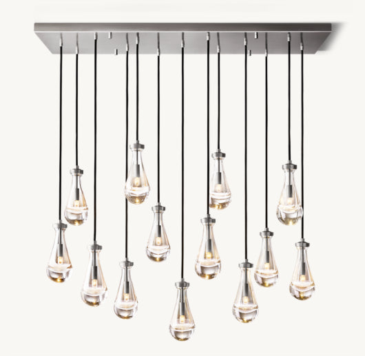 RAIN RECTANGULAR CHANDELIER 54"