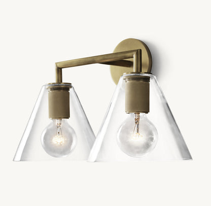 UTILITAIRE FUNNEL SHADE DOUBLE SCONCE