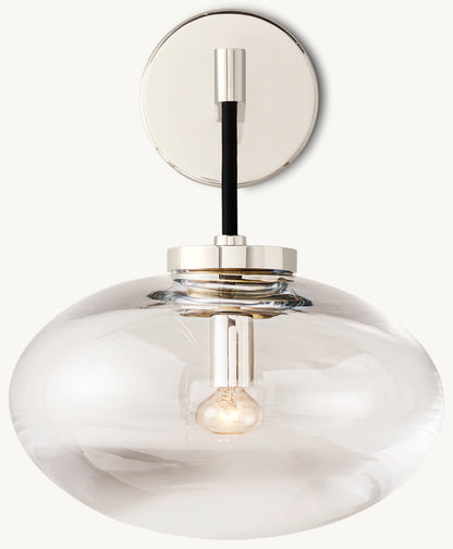 CABRETTE CLEAR GLASS SCONCE