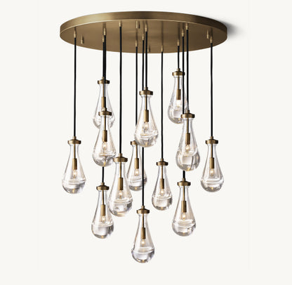 RAIN ROUND CHANDELIER 36"