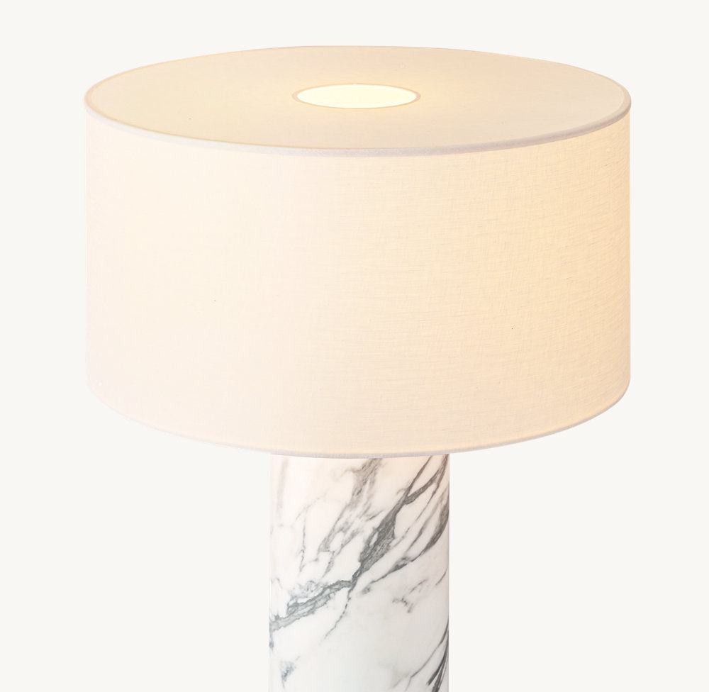 SAREZZO STONE CYLINDRICAL TABLE LAMP