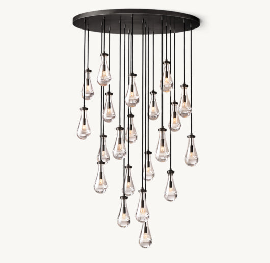 RAIN ROUND CHANDELIER 47"