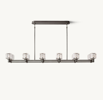DEMARET DOUBLE LINEAR CHANDELIER 72"