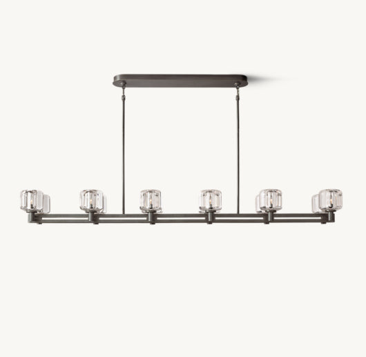 DEMARET DOUBLE LINEAR CHANDELIER 72"