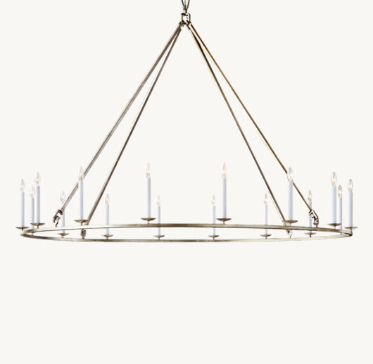 19TH C. ENGLISH OPENWORK ROUND CHANDELIER 72"