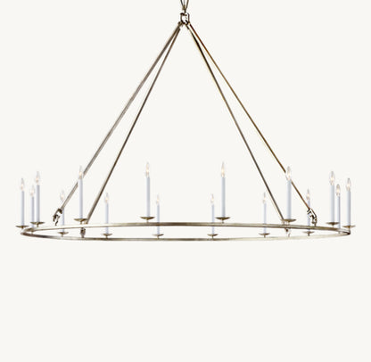 19TH C. ENGLISH OPENWORK ROUND CHANDELIER 72"