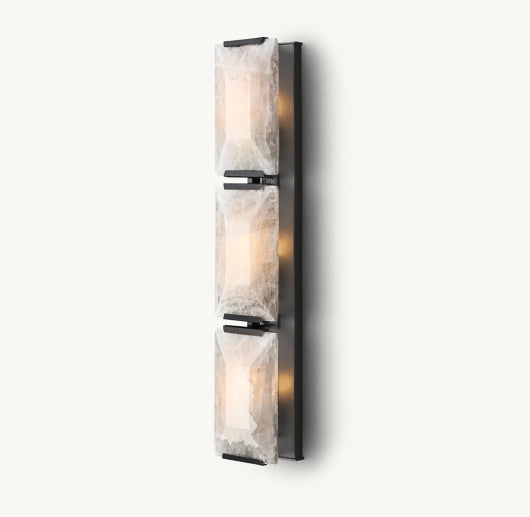 HARLOW CALCITE TRIPLE SCONCE
