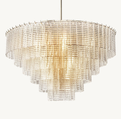 SIRENE CLEAR GLASS ROUND CHANDELIER 41"