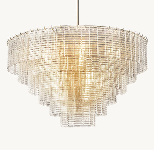 SIRENE CLEAR GLASS ROUND CHANDELIER 41"