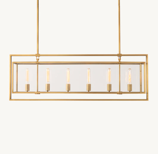 BECKMAN RECTANGULAR CHANDELIER 54"