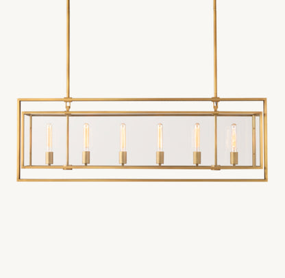 BECKMAN RECTANGULAR CHANDELIER 54"