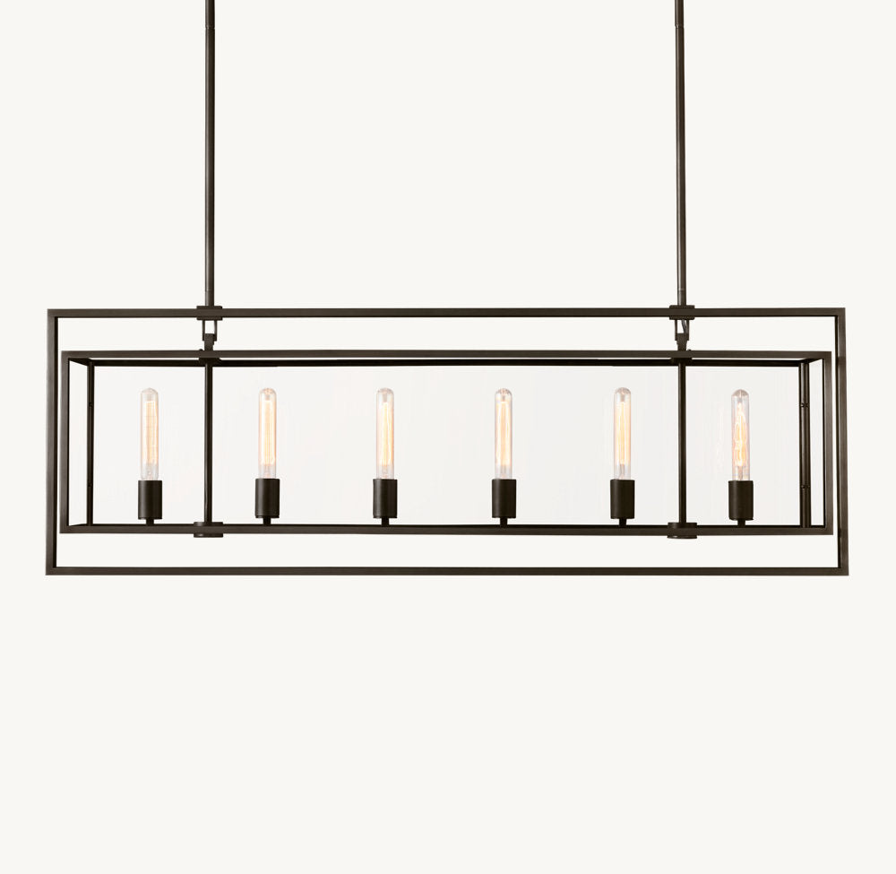 BECKMAN RECTANGULAR CHANDELIER 54"