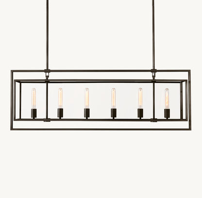 BECKMAN RECTANGULAR CHANDELIER 54"