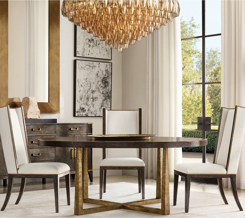 CHIARA SMOKE GLASS TIERED ROUND CHANDELIER 47"