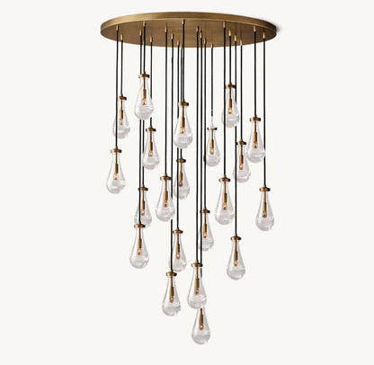 RAIN ROUND CHANDELIER 47"