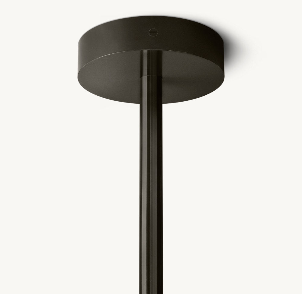 GLASS GLOBE MOBILE SIX-ARM CHANDELIER 40"