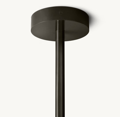 GLASS GLOBE MOBILE SIX-ARM CHANDELIER 40"