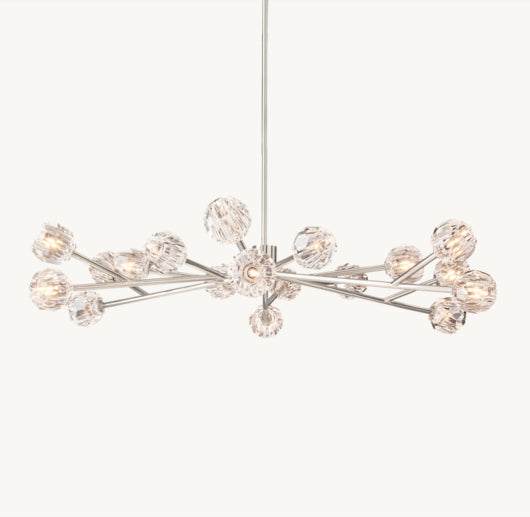 BOULE DE CRISTAL CLEAR GLASS ROUND CHANDELIER 60"