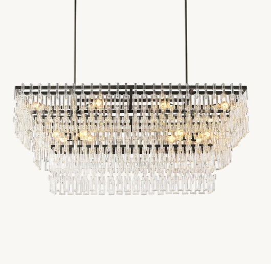 MARIGNAN TIERED RECTANGULAR CHANDELIER 60"
