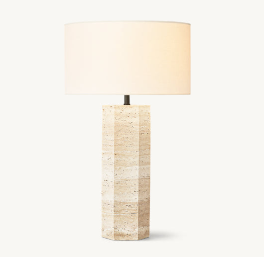 SAREZZO STONE HEXAGONAL TABLE LAMP