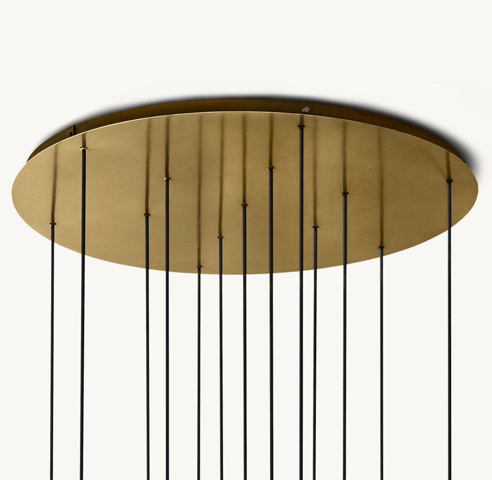 GLASS GLOBE MOBILE CLUSTER CHANDELIER 44"