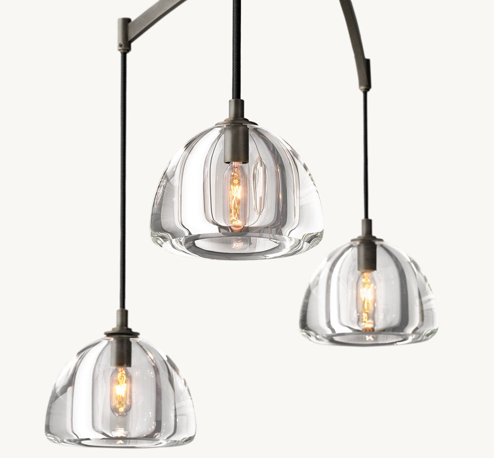 HEMISPHERE LINEAR CHANDELIER 54"