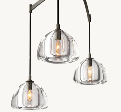 HEMISPHERE LINEAR CHANDELIER 54"