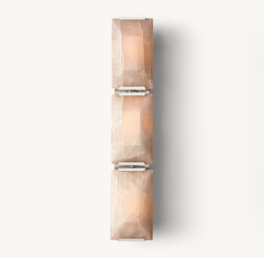 HARLOW CALCITE TRIPLE SCONCE