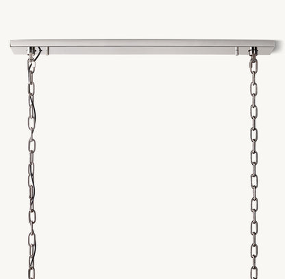 HARLOW CALCITE RECTANGULAR CHANDELIER 74"